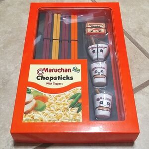 MAD Engine Maruchan Ramen Set Of 4 Pairs Of Chopsticks With Toppers